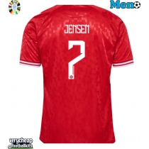 Denmark Mathias Jensen #7 Replica Home Shirt Euro 2024 Short Sleeve
